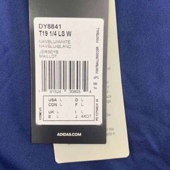 ADIDAS Team 19 Women's Quarter-Zip Jerseys Activewear Top - Picture 10 of 13